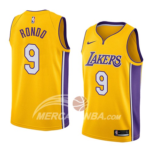 Maglia NBA Los Angeles Lakers Rajon Rondo Icon 2018 Giallo